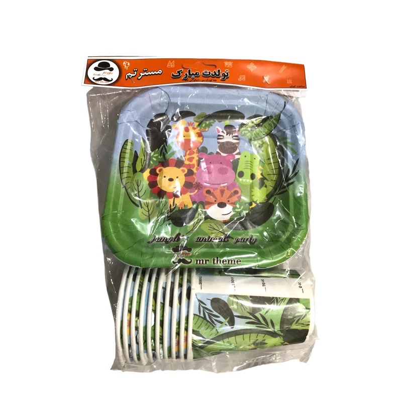 مجموعه 74 عددی تم تولد مستر تم طرح حیوانات جنگل کد 1