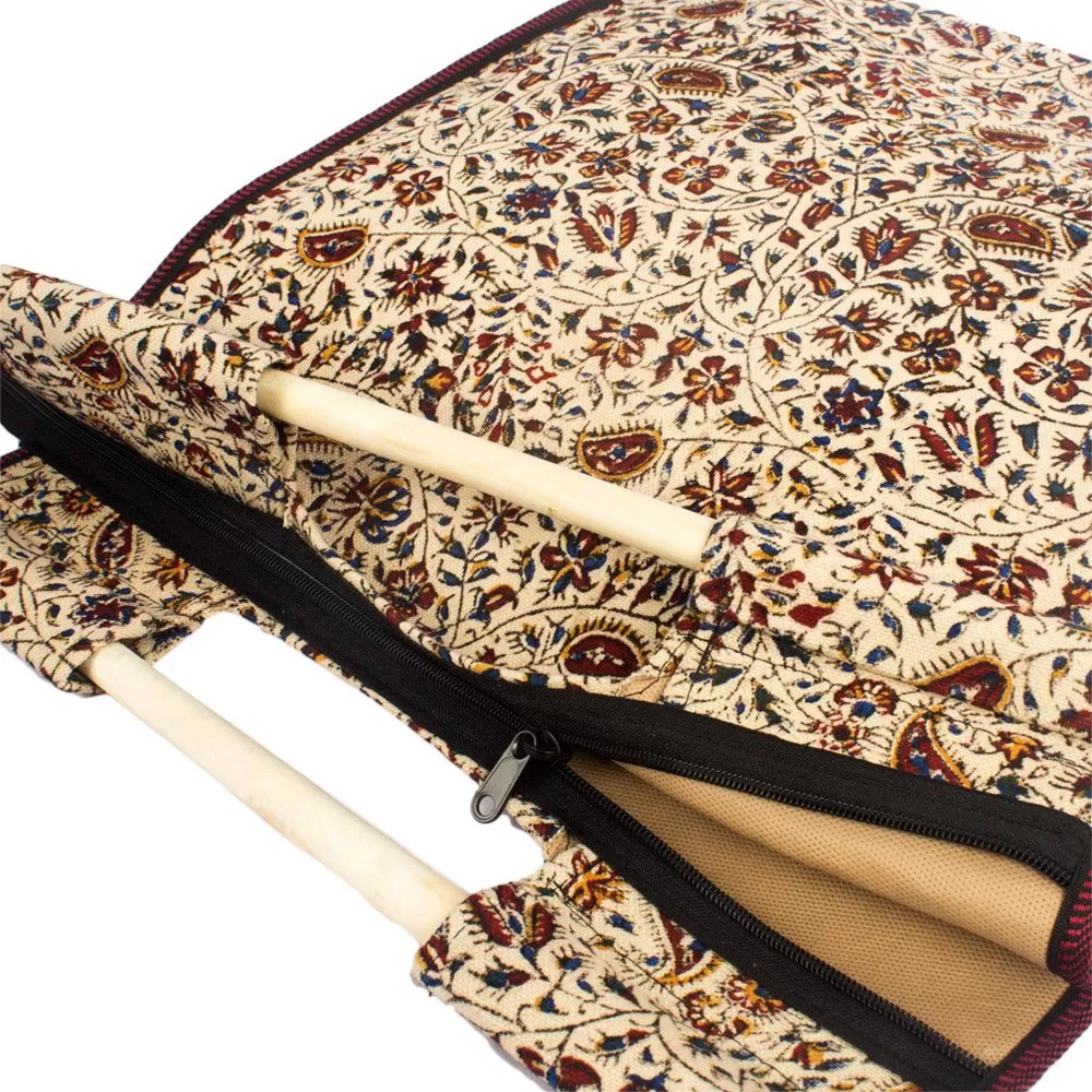 ساک قلمکار 50×40 سانتیمتری دسته چوبی