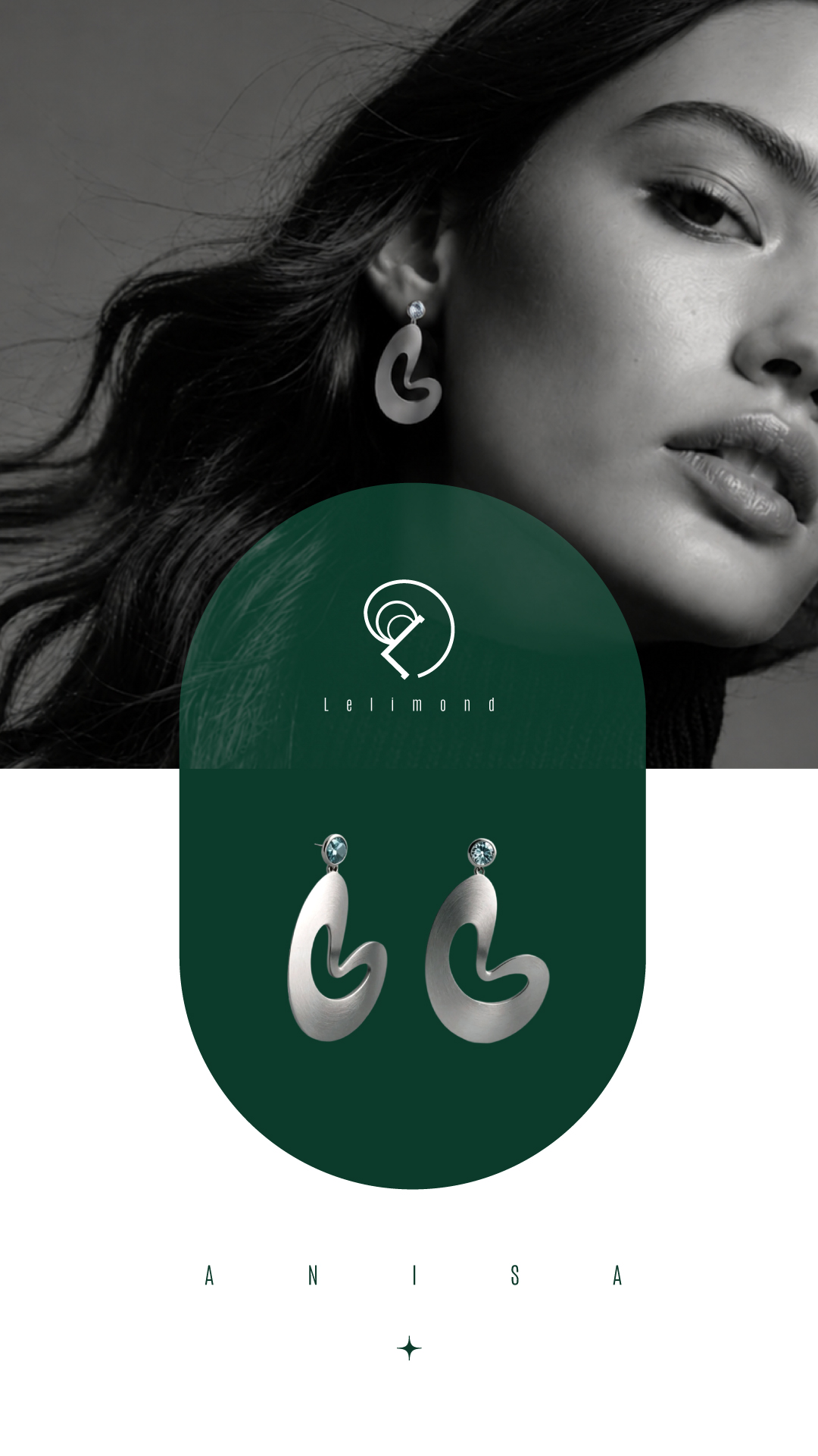 گوشواره نقره زنانه آنیسا