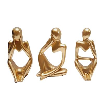 مجسمه سنگی مدل تندیس تفکر بسته 3 عددی