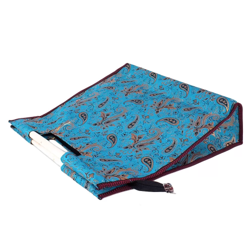 ساک هدیه تبلیغاتی ترمه زیپ دار دسته چوبی 40 سانتیمتری